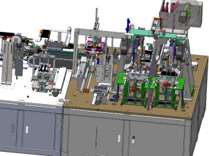 Full Auto Lithium Battery Magazine Stacking Machine Modello 3D