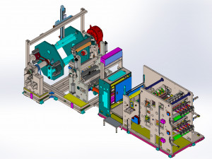 Lithium Battery Electrode Slitter Machine Model 3D