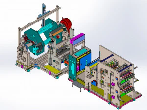 Macchina per taglierina per elettrodi con batteria al litio Modello 3D