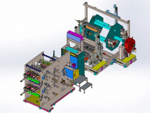 Lithium Battery Electrode Slitter Machine 3D Model