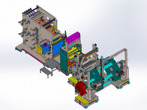 Lithium Battery Electrode Slitter Machine 3D Модель