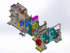 Lithium Battery Electrode Slitter Machine 3D Model