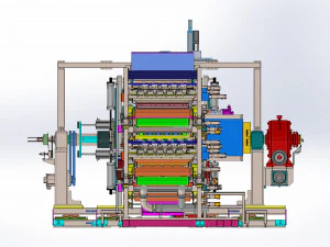 Lithium Battery Electrode Slitter Machine 3D Model