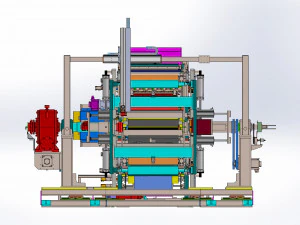 Lithium Battery Electrode Slitter Machine 3D Model