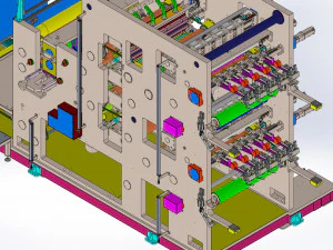 Lithium Battery Electrode Slitter Machine 3D Model