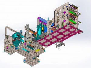 Lithium Battery Electrode Slitter Machine 3D Model