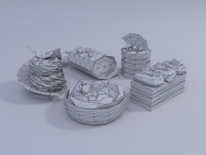 low poly cakes 3D 模型