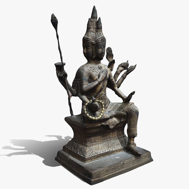 Brahma statue v1 C4D added 3D-Modell .c4d .max .obj .3ds .fbx .stl .blend 