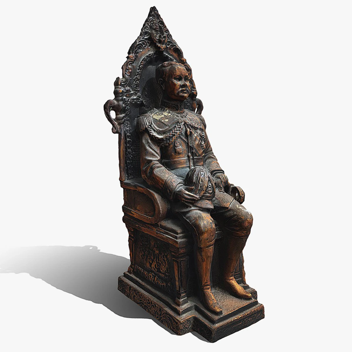 Est&aacute;tua do rei Modelo 3D .c4d .max .obj .3ds .fbx .stl .blend 