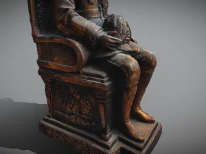 Est&aacute;tua do rei Modelo 3D