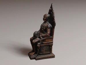 Est&aacute;tua do rei Modelo 3D