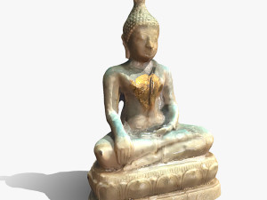 Little Buddha Covering His Mouth - 3D Model by sanchiesp