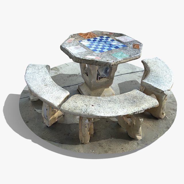 Marble bench C4D added 3D Model .c4d .max .obj .3ds .fbx .stl .blend 