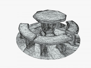 Marble bench C4D added 3D Model