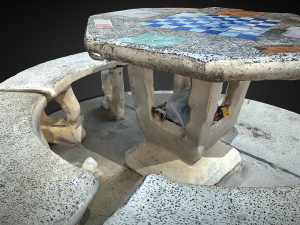 Marble bench C4D added 3D Model