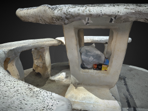 Marble bench C4D added 3D Model