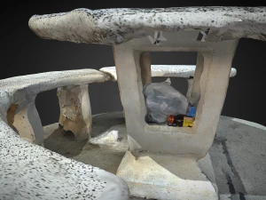 Marble bench C4D added 3D Model