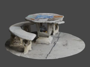 Marble bench C4D added 3D Model