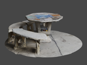 Marble bench C4D added 3D Model