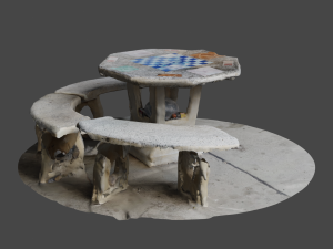 Marble bench C4D added 3D Model