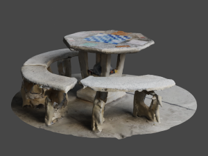 Marble bench C4D added 3D Model