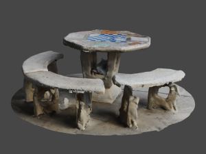 Marble bench C4D added 3D Model