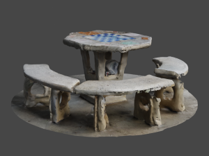 Marble bench C4D added 3D Model