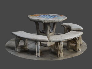 Marble bench C4D added 3D Model