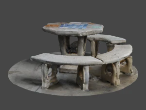 Marble bench C4D added 3D Model