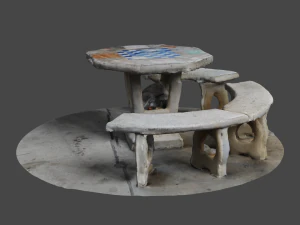 Marble bench C4D added 3D Model