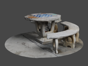 Marble bench C4D added 3D Model