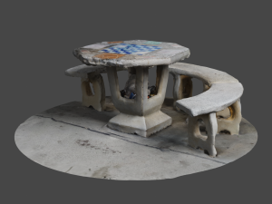 Marble bench C4D added 3D Model