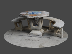 Marble bench C4D added 3D Model