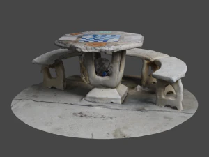 Marble bench C4D added 3D Model