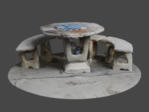 Marble bench C4D added 3D Model