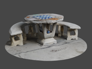 Marble bench C4D added 3D Model