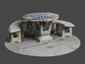 Marble bench C4D added 3D Model