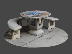 Marble bench C4D added 3D Model