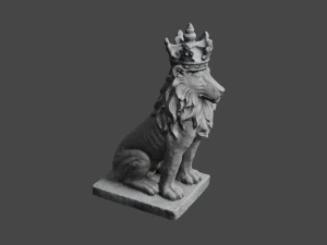 LION Statue C4D added 3D Model