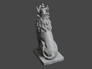LION Statue C4D added 3D Model