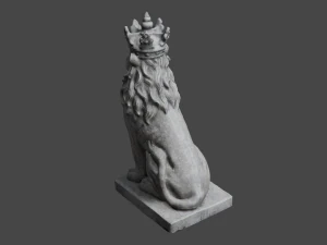 LION Statue C4D added 3D Model