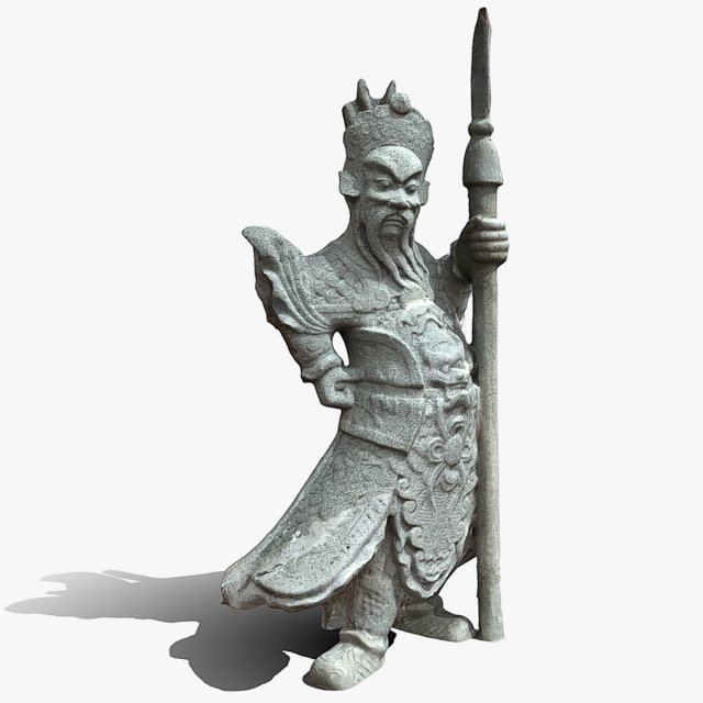 Chinese Guadian1 C4D added 3D Model .c4d .max .obj .3ds .fbx .stl .blend 