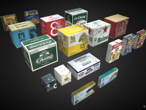 Carton boxThai product 3D-Modell