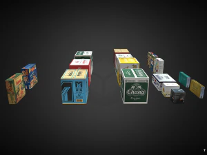Carton boxThai product 3D Model