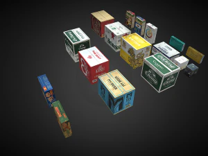 Carton boxThai product 3D Model