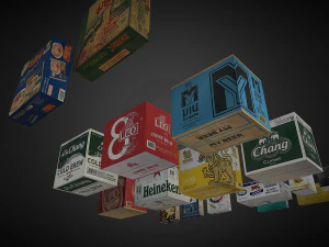 Carton boxThai product 3D Model
