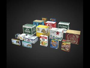 Carton boxThai product 3D Model