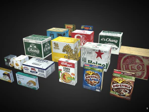 Carton boxThai product 3D Model
