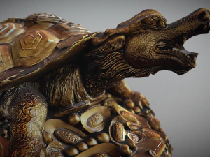 Feng Shui Dragon Turtle 3D Model