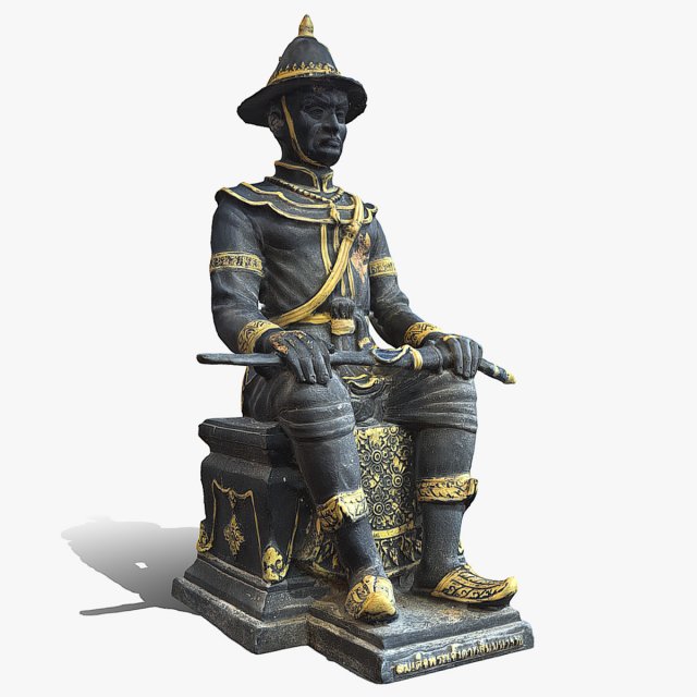 The Great King Taksin 3D Model .c4d .max .obj .3ds .fbx .stl .blend 